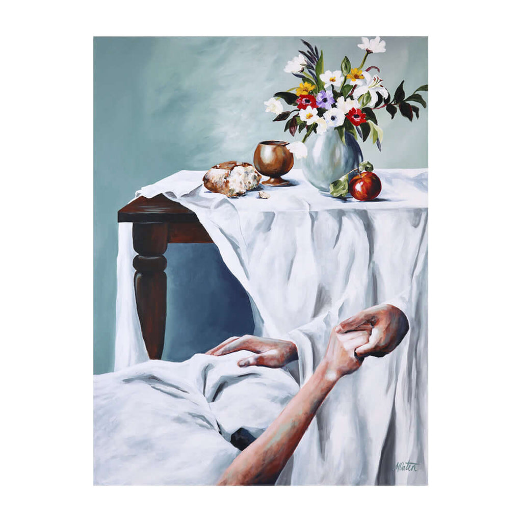 Luke Bible art by Mindi Oaten depicting Son of Man: All are Welcome, inspired by the book of Luke.