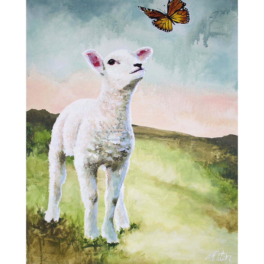 My Sheep Hear my Voice - Fine Art Print by Mindi Oaten