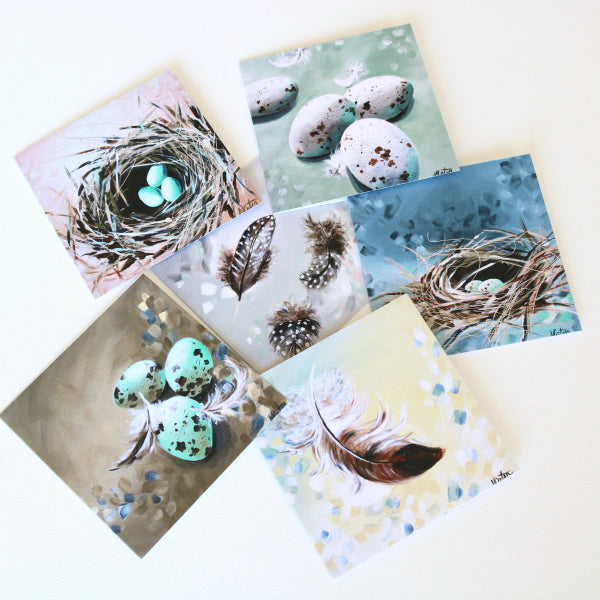 "Nest & Eggs" Assorted Note Cards - Set of 12 - Prophetic Christian Fine Art by Mindi Oaten Art 