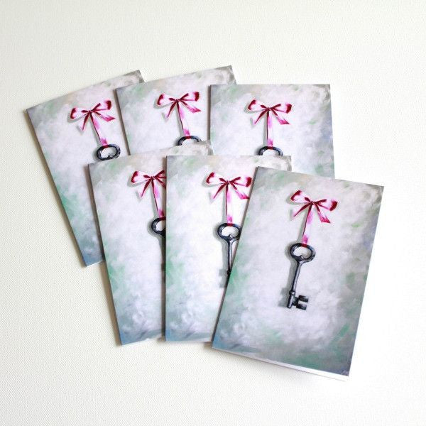 "This Key" Note Cards - Set of 8 - Prophetic Christian Fine Art by Mindi Oaten Art 