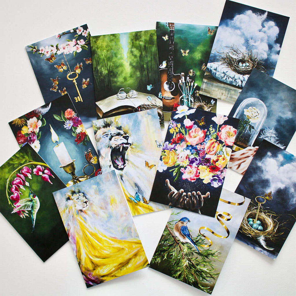 "Prepared for a Purpose" Note Cards - Assorted Set of 12 by Mindi Oaten – Christian Prophetic Acrylic Painting featuring , inspired by Scripture and spiritual themes.