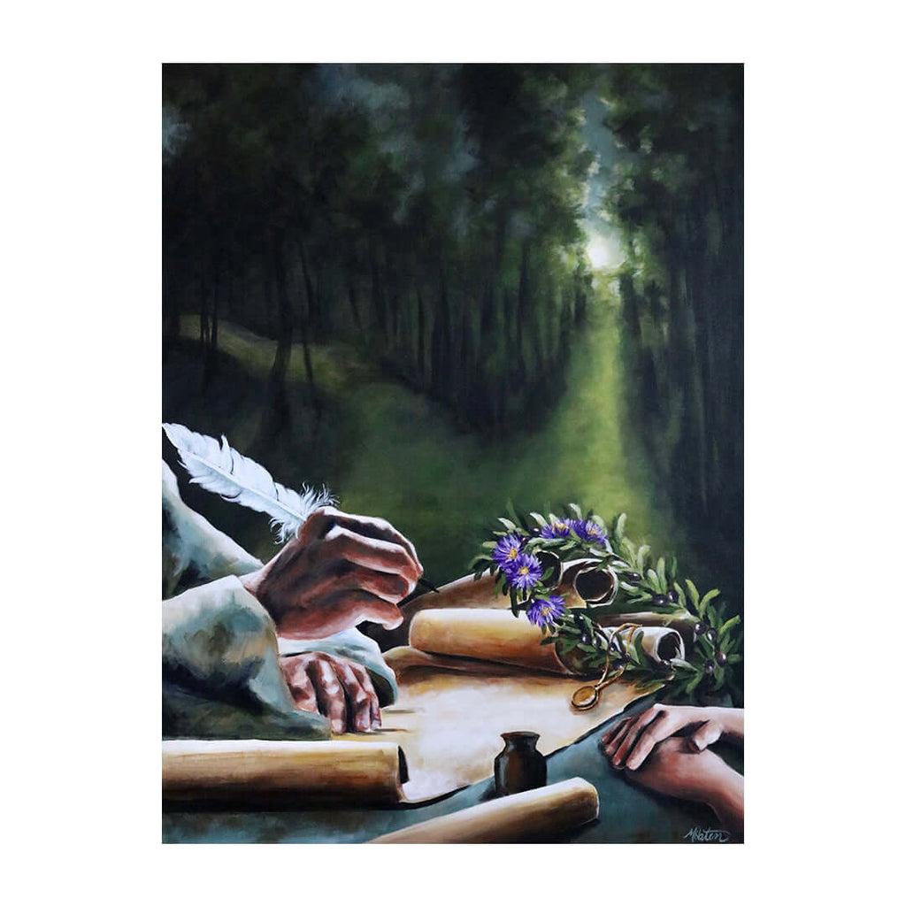 Proverbs Bible art by Mindi Oaten depicting Our Instruction & Wisdom, inspired by the book of Proverbs.