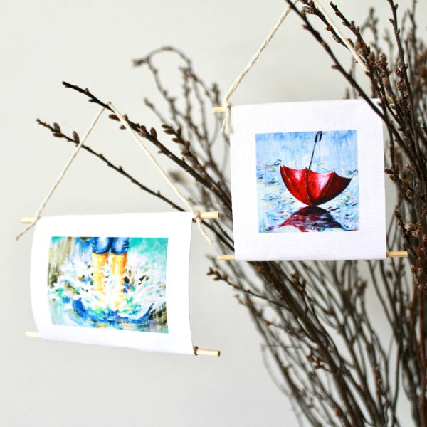 "Dance in the Rain" - mini collectible | set of 2 - Prophetic Christian Fine Art by Mindi Oaten Art 