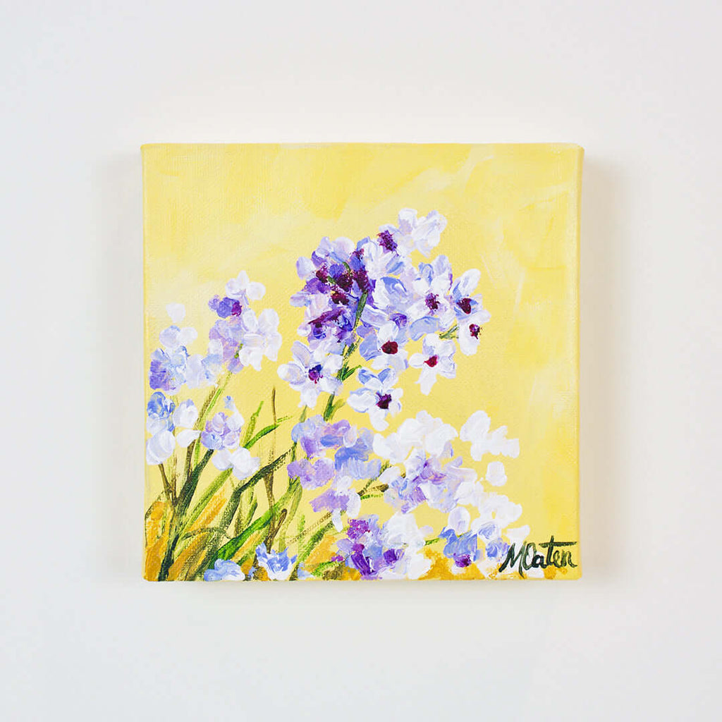 "Sunrise" 6 x 6 inches acrylic painting on canvas by Mindi Oaten
