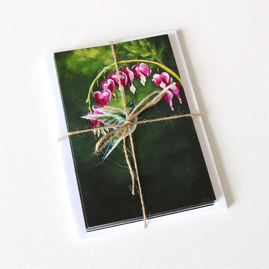 "The Hummingbird Pause, Selah" Note Cards - Set of 8 by Mindi Oaten