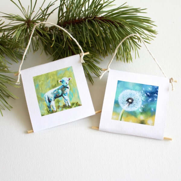 "The Lamb & The Dandelion" - mini collectible | set of 2 by Mindi Oaten