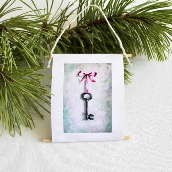 "This Key" - mini collectible - Prophetic Christian Fine Art by Mindi Oaten Art 