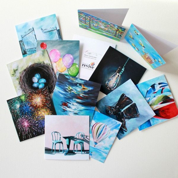 "Shine Your Light" Assorted Note Cards - Set of 12 - Prophetic Christian Fine Art by Mindi Oaten Art 