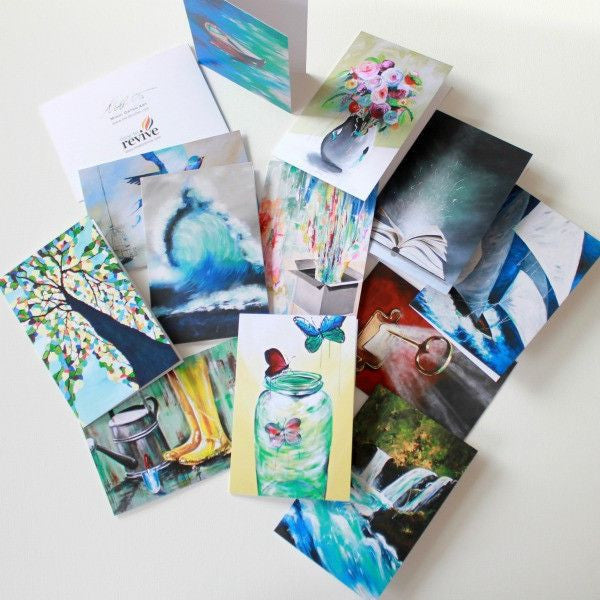 "Cannot Be Contained" Assorted Note Cards - Set of 12 - Prophetic Christian Fine Art by Mindi Oaten Art 