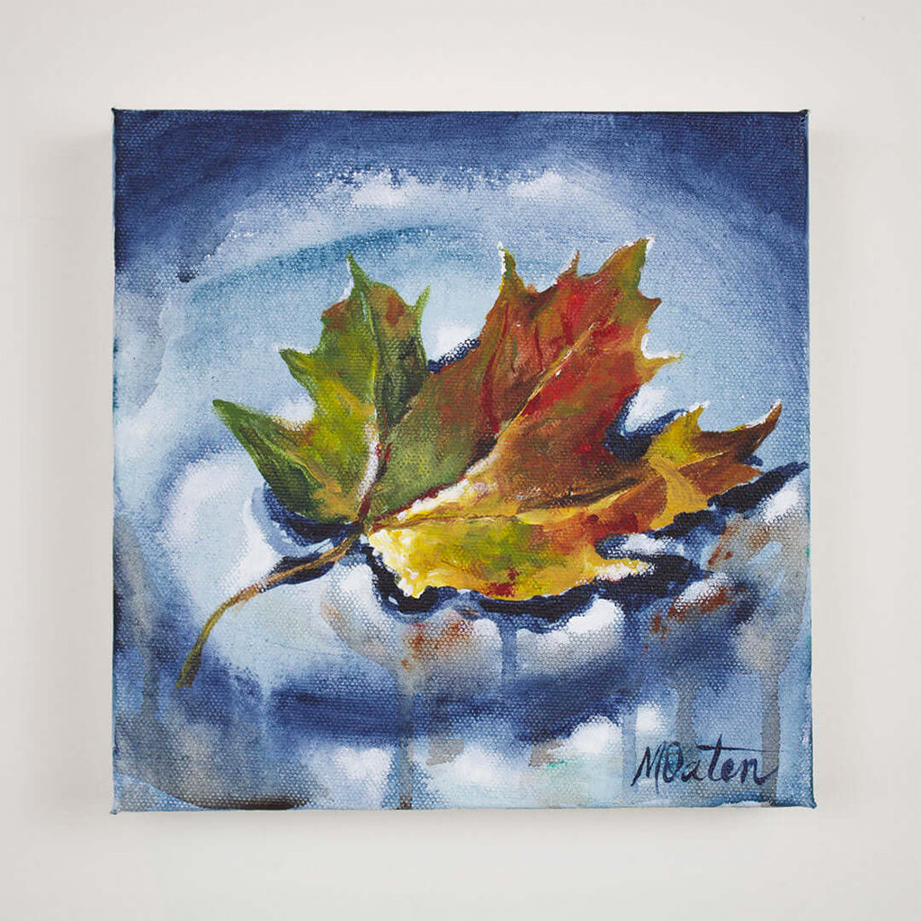 "True North" 8 x 8 inches acrylic painting on canvas by Mindi Oaten
