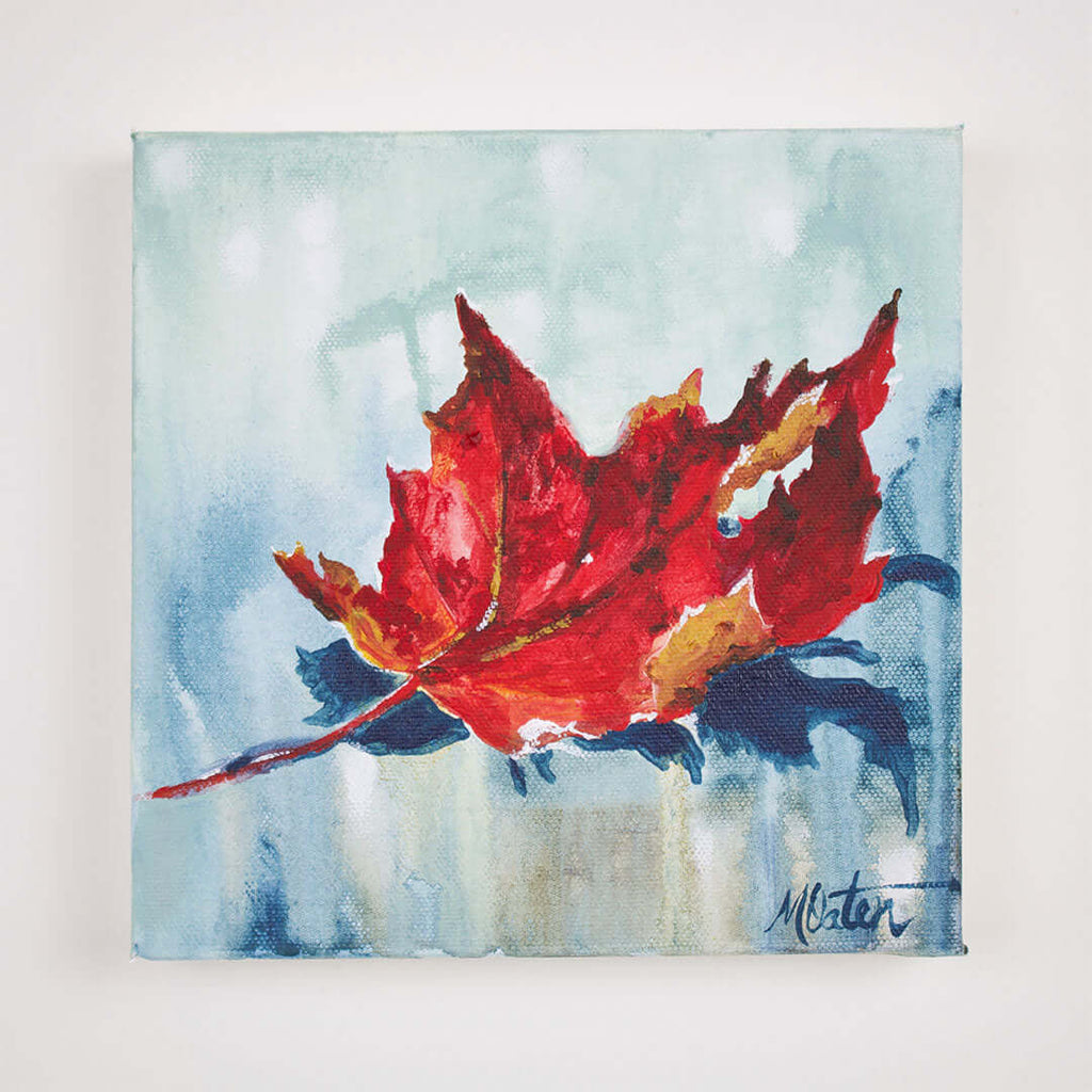 "True Patriot Love" 8 x 8 inches acrylic painting on canvas by Mindi Oaten