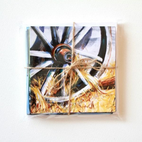 "Wagon Wheel" Assorted Note Cards - Set of 13 - Prophetic Christian Fine Art by Mindi Oaten Art 